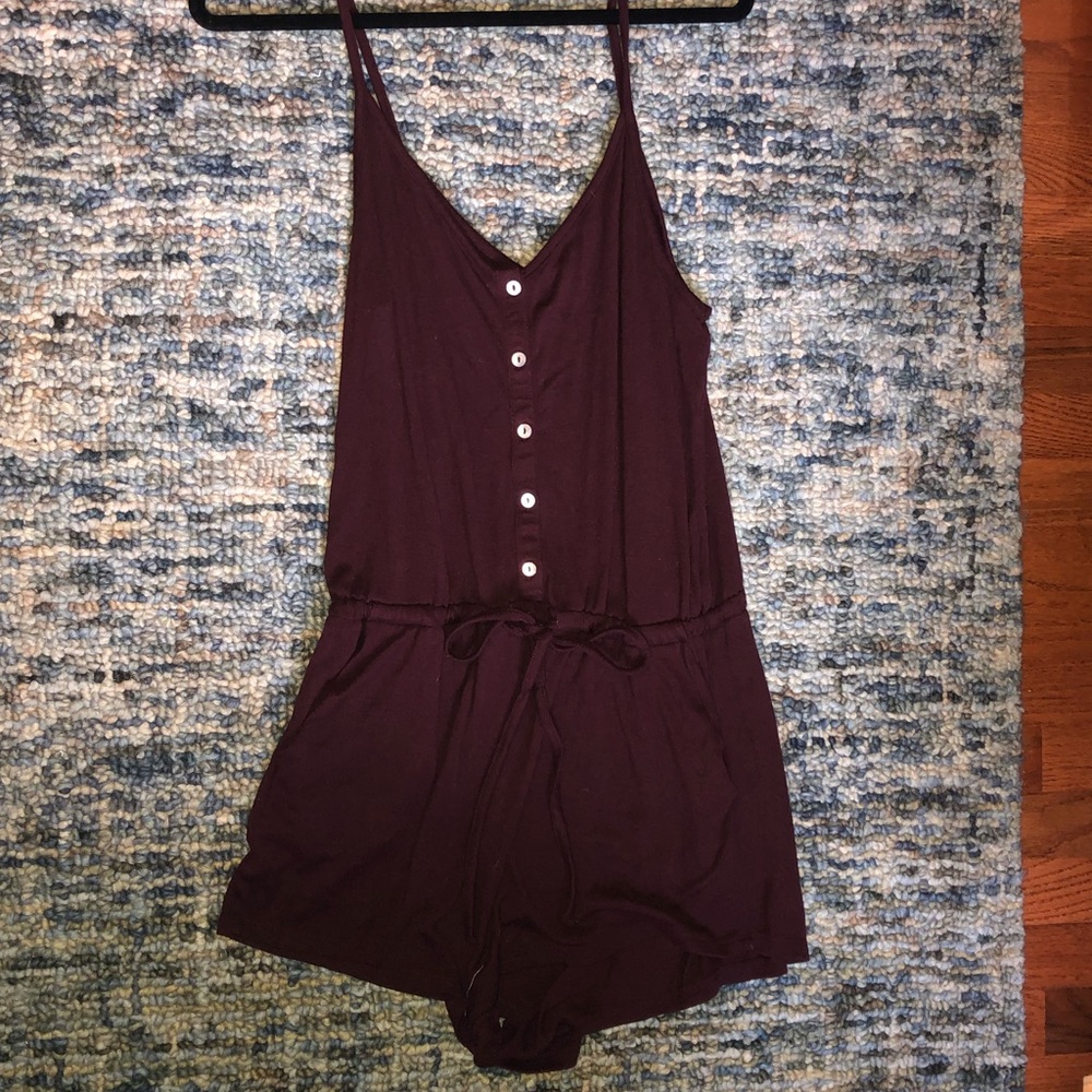 Burgundy lounge romper